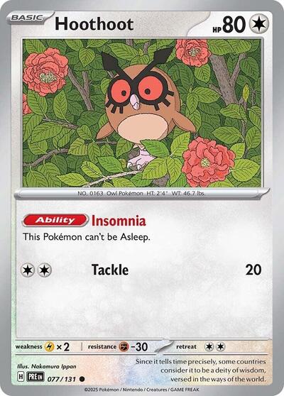 Hoothoot (SV: Prismatic Evolutions) Light Play