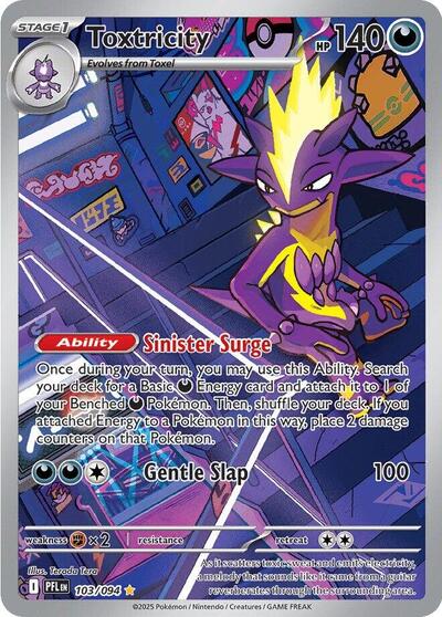 Toxtricity - 103 (ME02: Phantasmal Flames) Light Play Holofoil