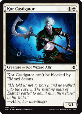 Kor Castigator (Battle for Zendikar) Light Play Foil