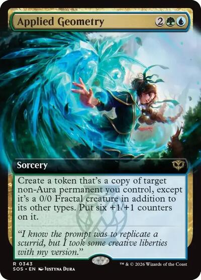 Applied Geometry (Extended Art) (Secrets of Strixhaven) Light Play Foil
