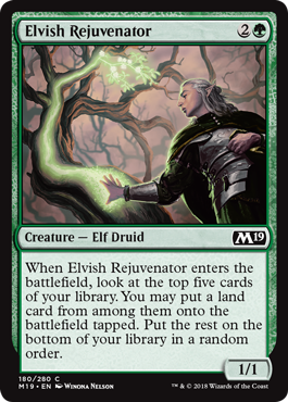 Elvish Rejuvenator (Magic 2019 Core Set) Light Play