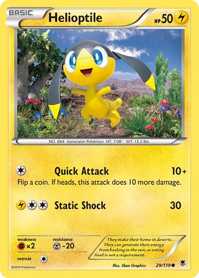 Helioptile (29) (XY - Phantom Forces) Light Play