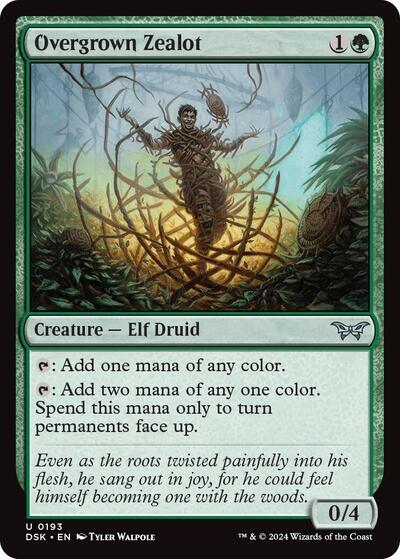 Overgrown Zealot (Duskmourn: House of Horror) Light Play