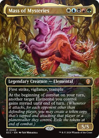 Mass of Mysteries (Borderless) (Commander: Lorwyn Eclipsed) Light Play