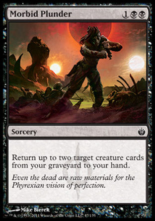 Morbid Plunder (Mirrodin Besieged) Light Play Foil