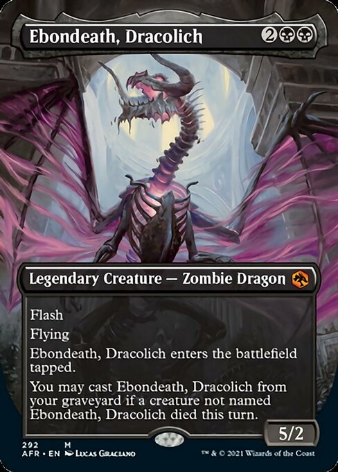 Ebondeath, Dracolich (Borderless) (Adventures in the Forgotten Realms) Light Play