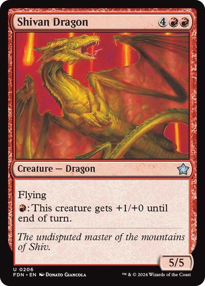 Shivan Dragon (Foundations) Light Play