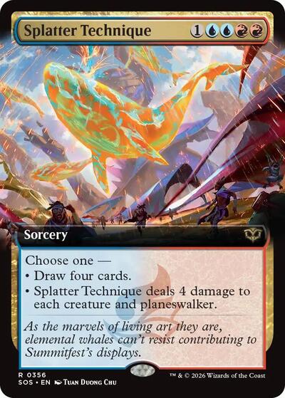 Splatter Technique (Extended Art) (Secrets of Strixhaven) Light Play