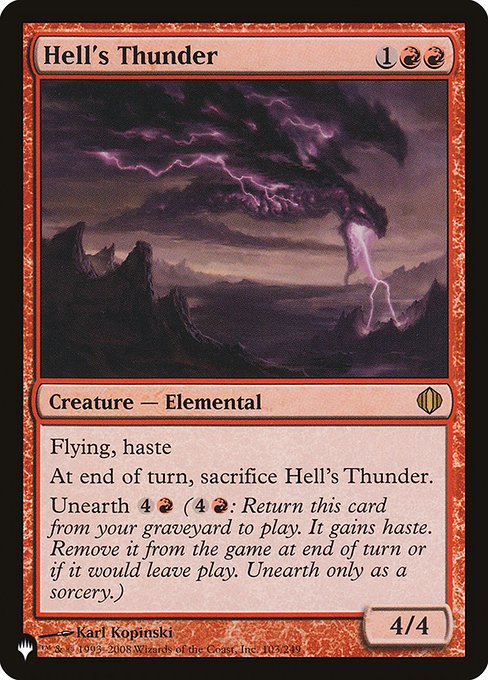 Hell's Thunder (The List) Light Play