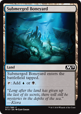 Submerged Boneyard (Magic 2019 Core Set) Light Play