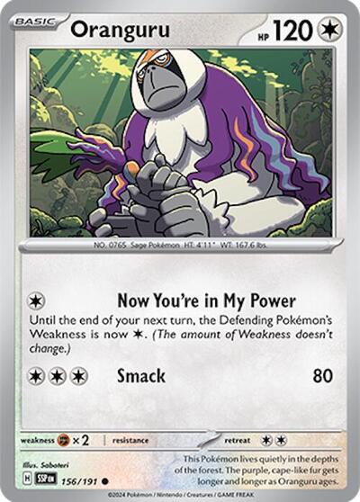 Oranguru (SV08: Surging Sparks) Medium Play Reverse Holofoil