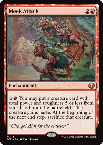 Meek Attack (Lorwyn Eclipsed) Light Play