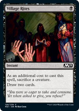 Village Rites (Magic 2021 Core Set) Light Play