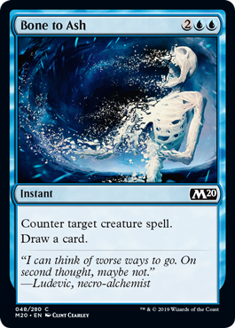 Bone to Ash (Magic 2020 Core Set) Light Play Foil