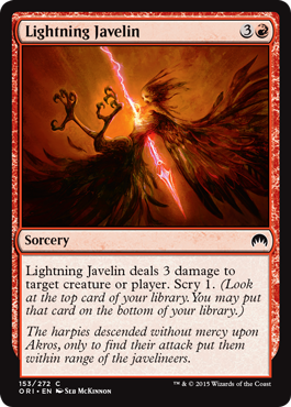 Lightning Javelin (Magic Origins) Light Play
