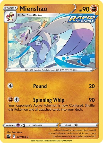 Mienshao (SWSH05: Battle Styles) Light Play
