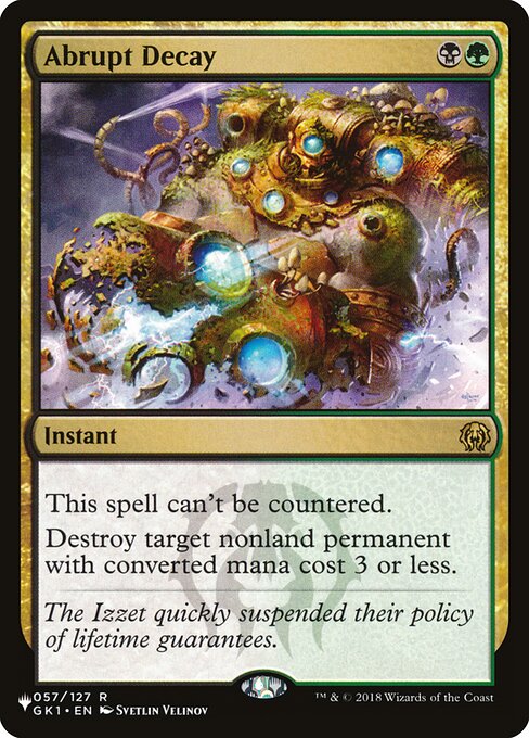 Abrupt Decay (The List) Light Play
