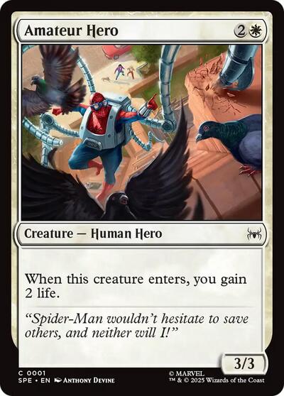 Amateur Hero (Marvel's Spider-Man: Eternal-Legal) Light Play Foil