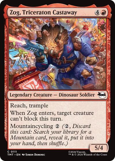 Zog, Triceraton Castaway (Teenage Mutant Ninja Turtles) Light Play