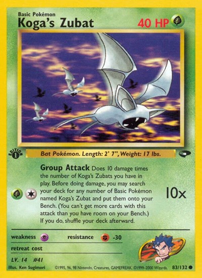 Koga's Zubat (Gym Challenge) Medium Play Unlimited
