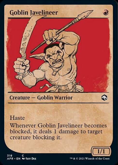 Goblin Javelineer (Showcase) (Adventures in the Forgotten Realms) Light Play