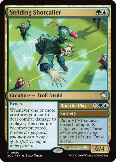 Striding Shotcaller (Commander: Secrets of Strixhaven) Light Play