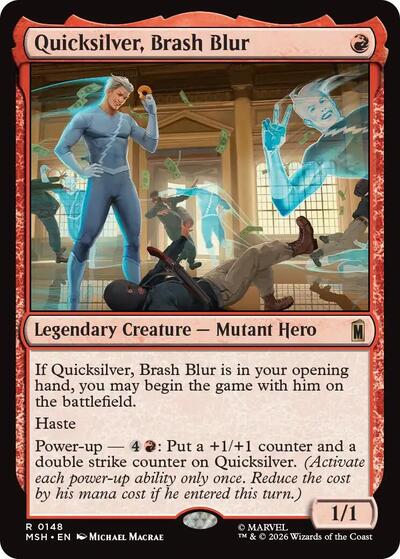 Quicksilver, Brash Blur (Marvel Super Heroes) Light Play Foil