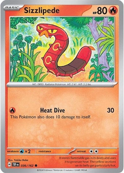 Sizzlipede (SV05: Temporal Forces) Light Play Reverse Holofoil