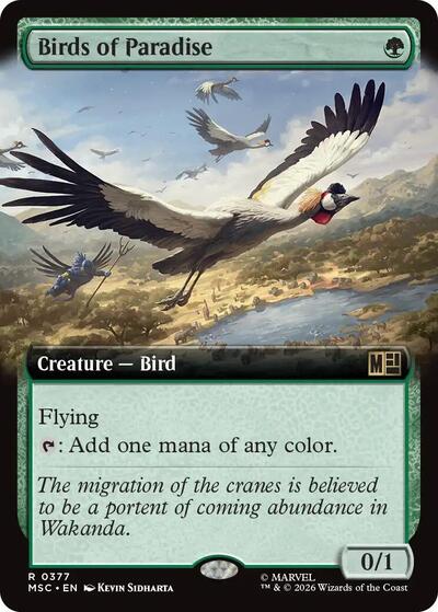 Birds of Paradise (Extended Art) (Commander: Marvel Super Heroes) Light Play