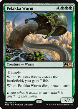 Pelakka Wurm (Magic 2019 Core Set) Heavy Play