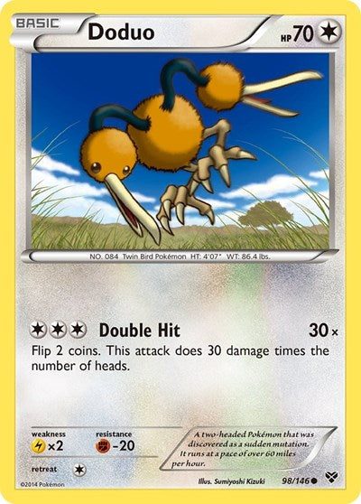 Doduo (XY Base Set) Medium Play