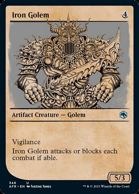 Iron Golem (Showcase) (Adventures in the Forgotten Realms) Light Play