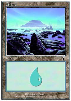 Island (333) (7th Edition) Heavy Play