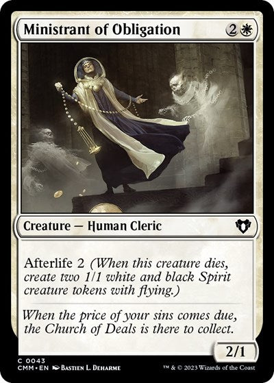 Ministrant of Obligation (Commander Masters) Light Play