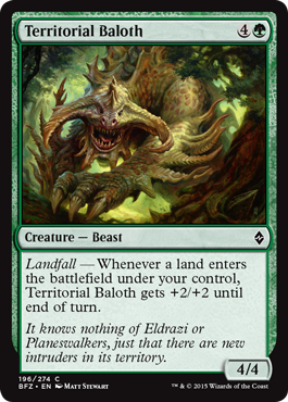 Territorial Baloth (Battle for Zendikar) Light Play