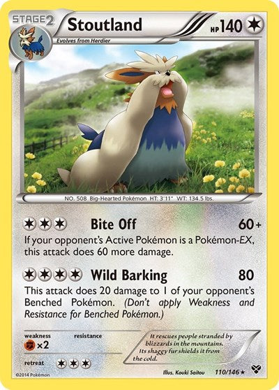 Stoutland (XY Base Set) Heavy Play