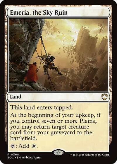Emeria, the Sky Ruin (Commander: Secrets of Strixhaven) Light Play