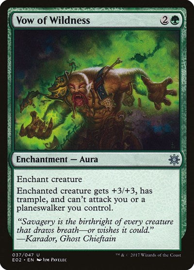 Vow of Wildness (Explorers of Ixalan) Light Play