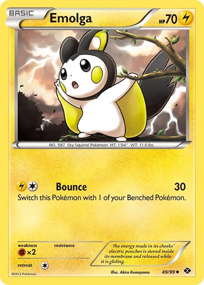 Emolga (Next Destinies) Light Play