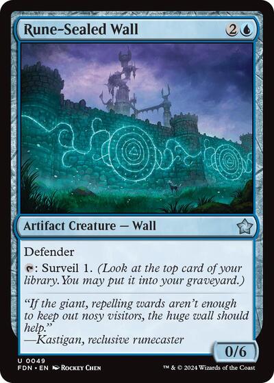 Rune-Sealed Wall (Foundations) Light Play Foil