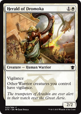Herald of Dromoka (Dragons of Tarkir) Light Play