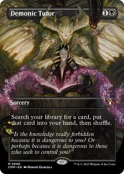 Demonic Tutor (Borderless) (Commander Masters) Near Mint