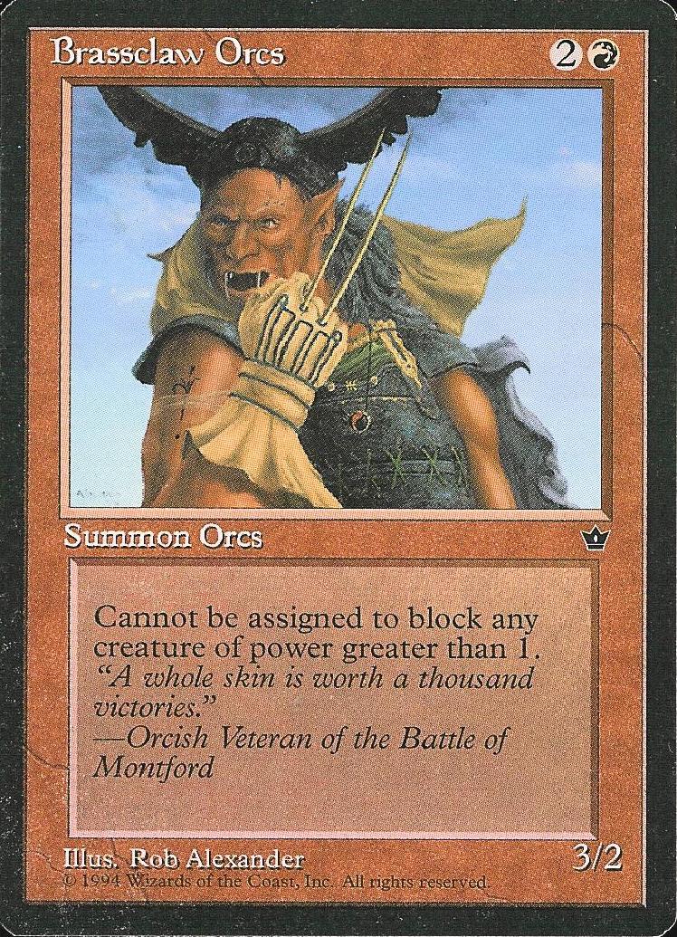 Brassclaw Orcs (Alexander) (Claw) (Fallen Empires) Light Play