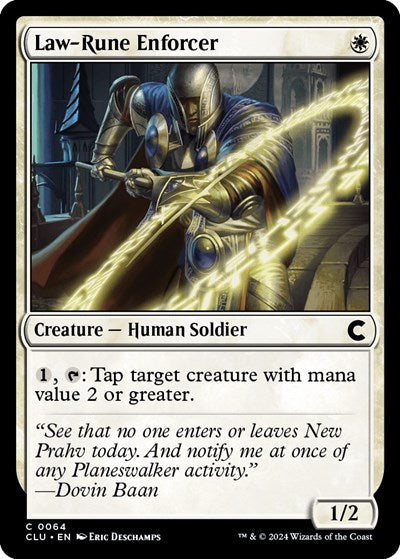 Law-Rune Enforcer (Ravnica: Clue Edition) Light Play