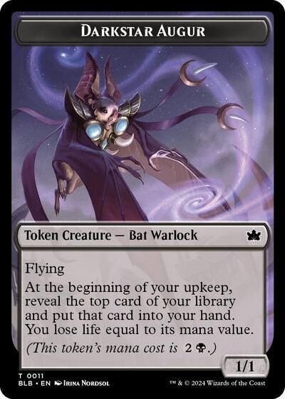 Darkstar Augur Token (Bloomburrow) Light Play