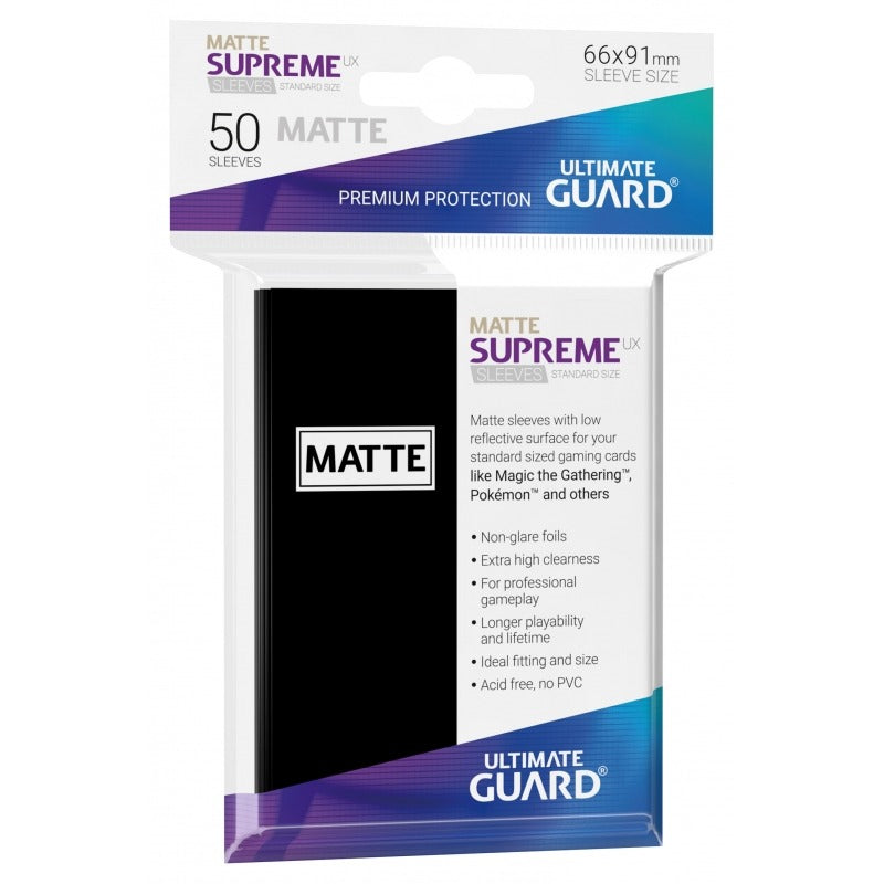 Ultimate Guard - Supreme UX Sleeves Standard Size - Matte - Black (50)