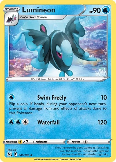 Lumineon (SWSH11: Lost Origin) Light Play Reverse Holofoil