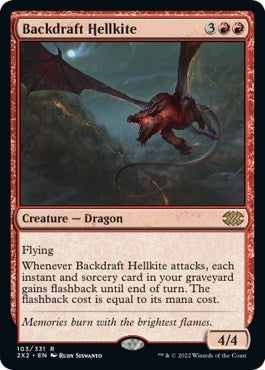 Backdraft Hellkite (Double Masters 2022) Light Play