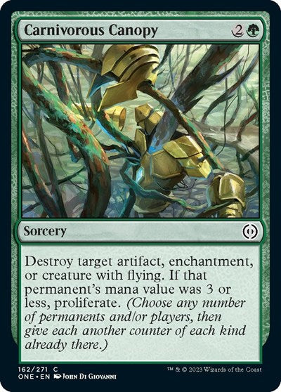 Carnivorous Canopy (Phyrexia: All Will Be One) Light Play Foil