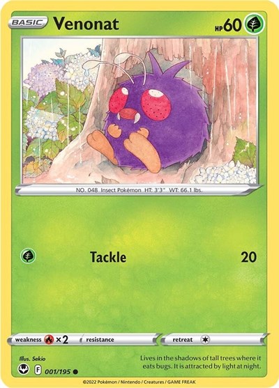 Venonat (SWSH12: Silver Tempest) Light Play